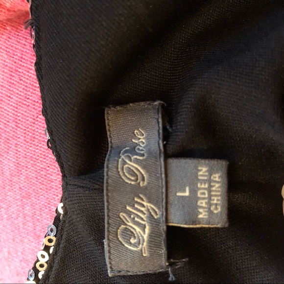 Blue and sliver sequin dress size L Lily Rose - Picture 5 of 7